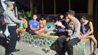 Polsek Kediri Gelar Patroli Malam, Sosialisasi Anti Narkoba dan ajak Jaga Kamtibmas Jelang